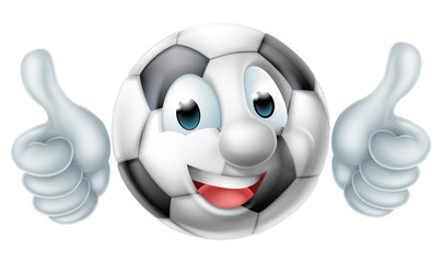 Obraz na płótnie Canvas Cartoon Football Ball Character