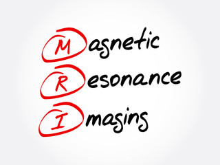 MRI - Magnetic Resonance Imaging, acronym health concept background