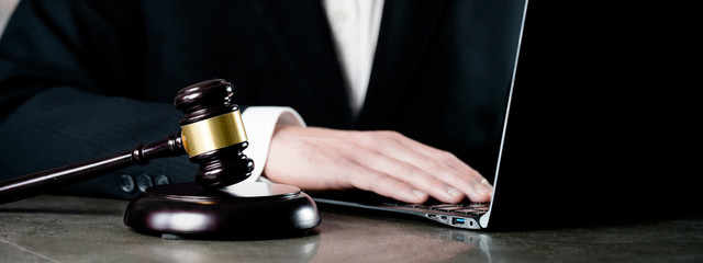 Justice and Law concept. Male lawyer in the office 