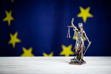Law Symbols. EU flag