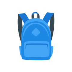 illustration of blue backpack