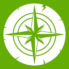 Ancient compass icon green