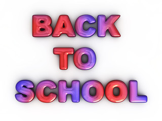 Back to School 3d render illustration