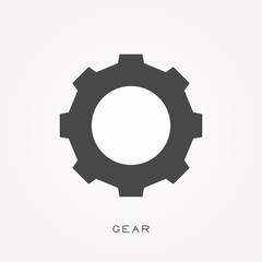 Silhouette icon gear