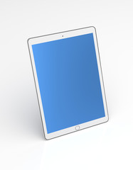 Tablette 3D neutre sur fond blanc