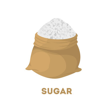 Isolated bag of sugar