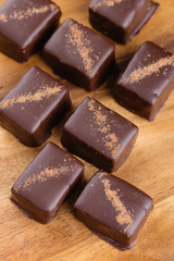 Chocolate souffle candy bird's milk