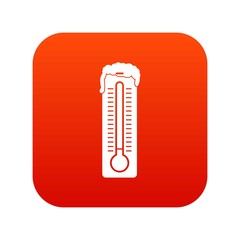 Thermometer icon digital red