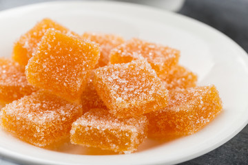 Homemade orange fruit marmalade candy