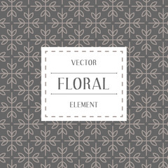 Simple and graceful floral pattern design template, Elegant lineart logo design, vector icon illustration. Modern Style