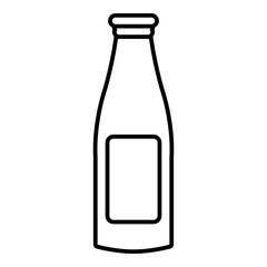 Bottle cream icon , outline style