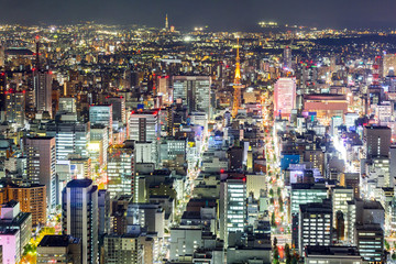 Plakat Aerial view of Nagoya