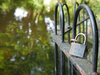 Cadenas à Stephens Green, Dublin, Irlande