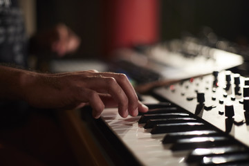 Closeup Hand Keyboard
