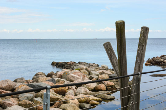 View Of Øresund Or The Sound Strait From Tuborg Havn (Port Of Tuborg), Hellerup District, Copenhagen, Denmark