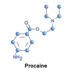 Procaine is a local anesthetic drug of the amino ester group. It is used primarily to reduce the pain of intramuscular injection of penicillin, and it is also used in dentistry