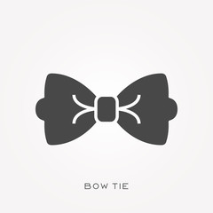 Silhouette icon bow tie