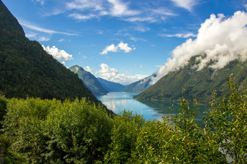 Beautiful nature Norway natural fjord.