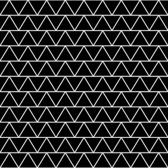 White Triangle Japanese Seamless on Black Background. Vector Illustration