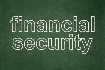 Safety concept: Financial Security on chalkboard background