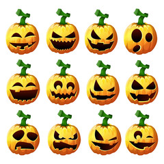 Set pumpkins for Halloween