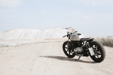 Motorcycle parking on road