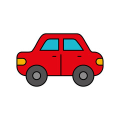 car side view automobile motor vehicle vector illustration