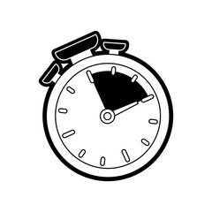 chronometer icon over white background vector illustration