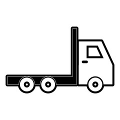 cargo truck icon over white background vector illustration