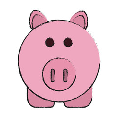 Obraz na płótnie Canvas Pig of animal cartoon and farm theme Isolated design Vector illustration