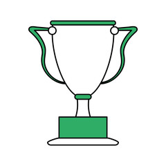 Trophy icon of winner competition success and sport theme Isolated design Vector illustration