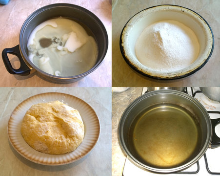 Ingredients for making homemade cookies