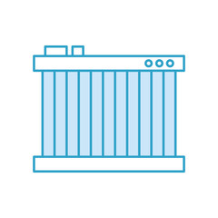 radiator for cooling the car motor liquids vector illustration