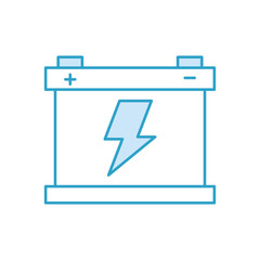 car battery accumulator energy power and electricity icon vector illustration