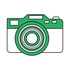 Camera of device gadget and technology theme Isolated design Vector illustration