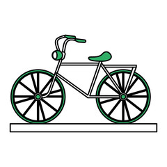 Bike of vehicle bicycle and cycle theme Isolated design Vector illustration