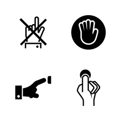 Buttons. Simple Related Vector Icons Set for Video, Mobile Apps, Web Sites, Print Projects and Your Design. Black Flat Illustration on White Background.