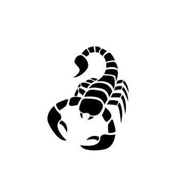 Scorpion icon in simple tattoo style,vector