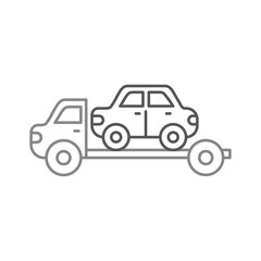 tow truck assistance emergency for car vector illustration
