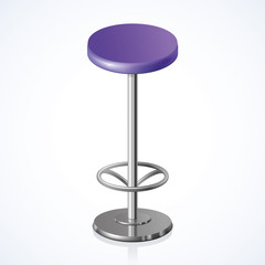 Rounded chair. Vector illustration