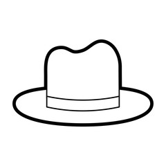 Hat of cloth costume and accessory theme Isolated design Vector illustration