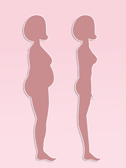 woman's success in losing weight