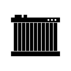 radiator for cooling the car motor liquids vector illustration