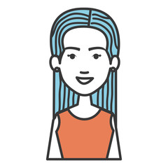 beautiful woman avatar character vector illustration design