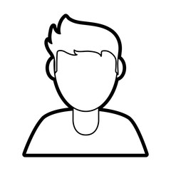 Avatar boy of male person people and human theme Isolated design Vector illustration