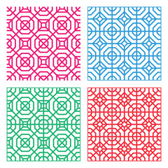 Seamless Geometric tracery pattern in Indian style