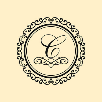 recommend clip art: monogram letter c