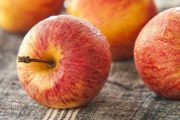 Red juicy apples