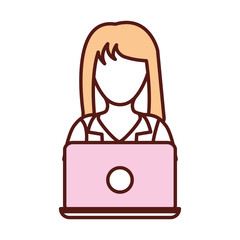 colorful businesswoman over white background vector illustration