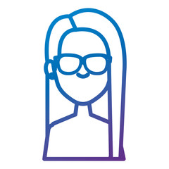 beautiful woman shirtless avatar character vector illustration design